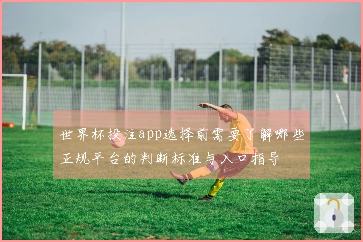 世界杯投注app选择前需要了解哪些正规平台的判断标准与入口指导